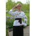 Embroidered blouse "Olvia: pansies"